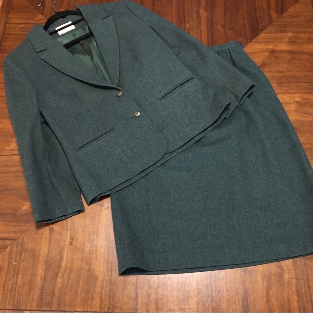 Pendleton Wool Green Suit, 6P